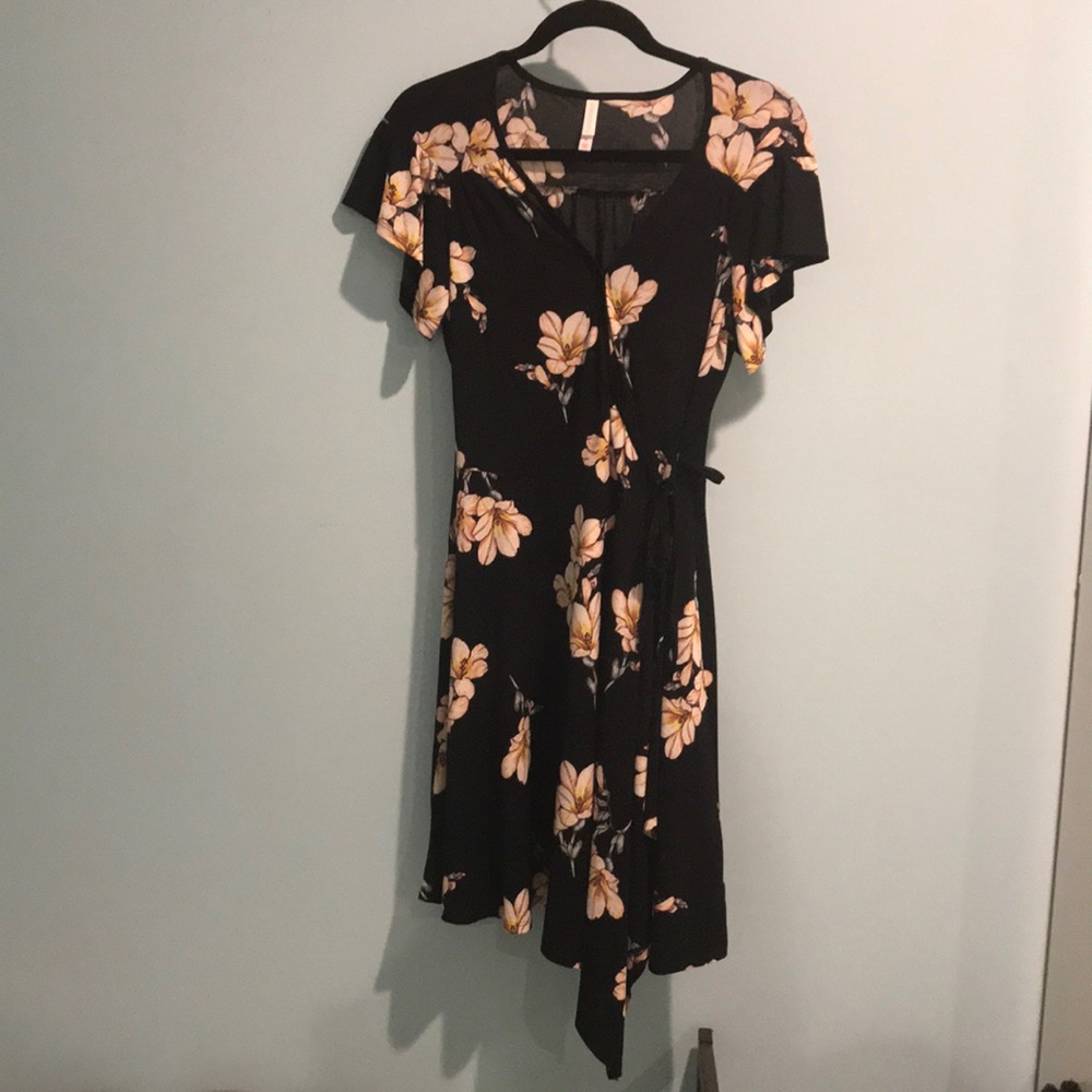 Floral wrap dress